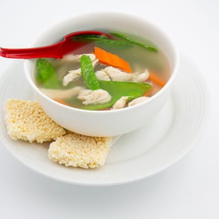 Sizzling Rice with Chicken & Vegetable Soup