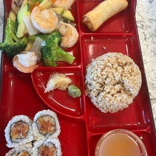 Bento Box A8 - Sautéed Shrimp with Vegetables